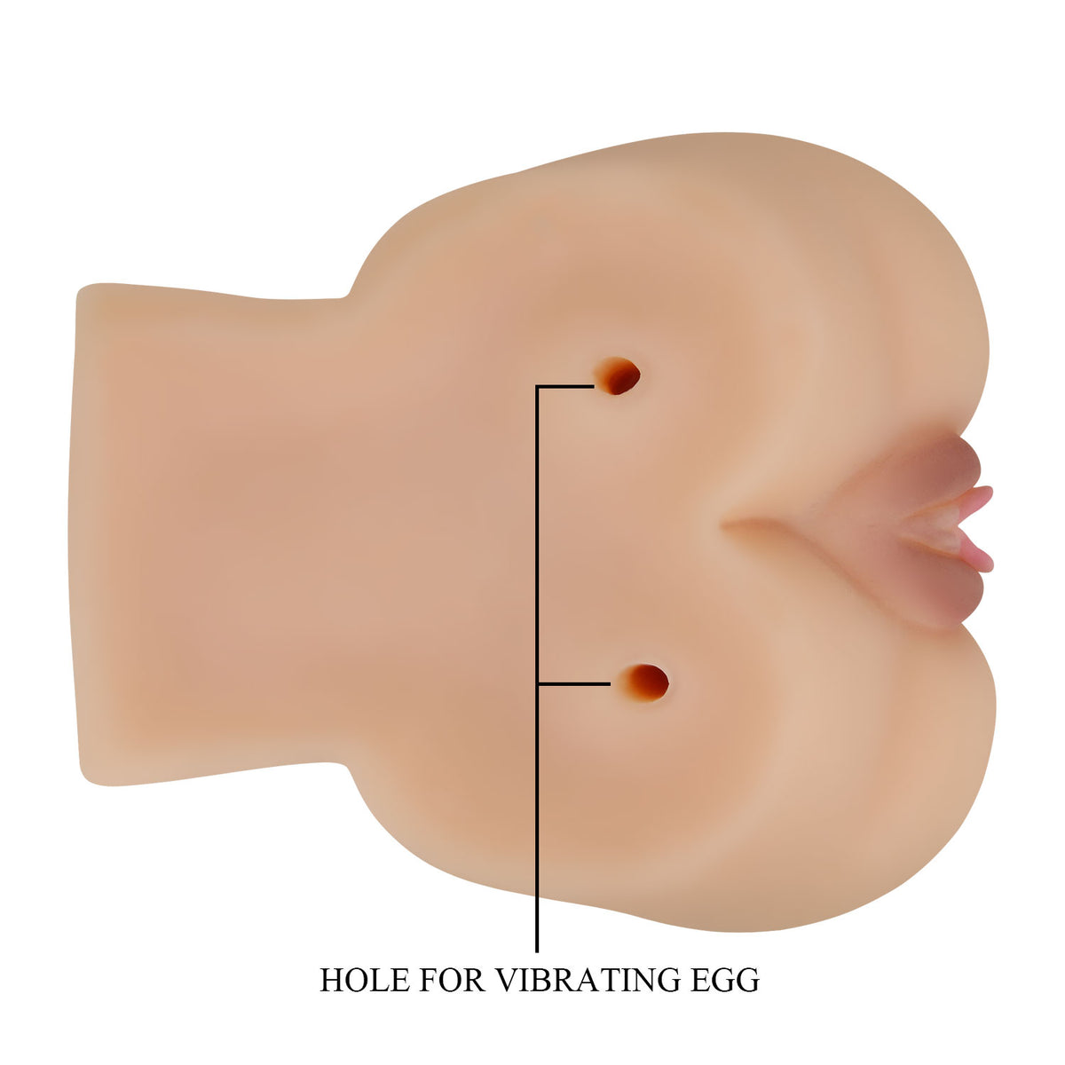 Masturbador Kylie Realistic Vagina and Ass Vibrator - Light