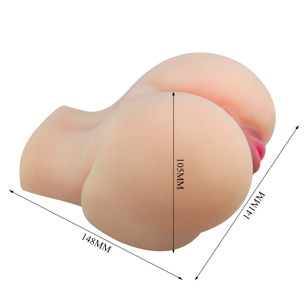 Masturbador Kylie Realistic Vagina and Ass Vibrator - Light
