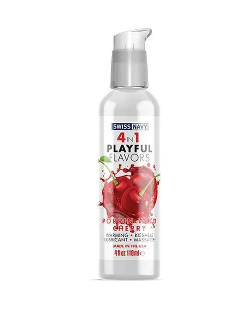 Lubricante Swiss Navy 4-in-1 Playful Flavors - Pop'n Wild Cherry - 4 Fl. Oz.