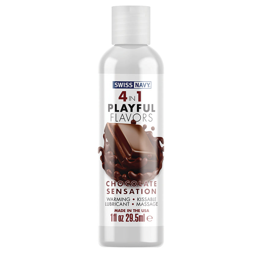 Lubricante Swiss Navy 4 In 1 Playful Flavors-Chocolate Sensation 1oz