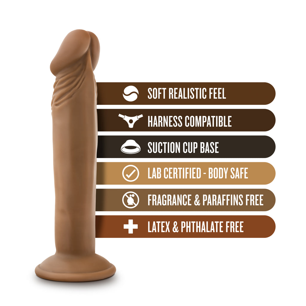 Dr. Skin - Consolador de 6 pulgadas - Mocha