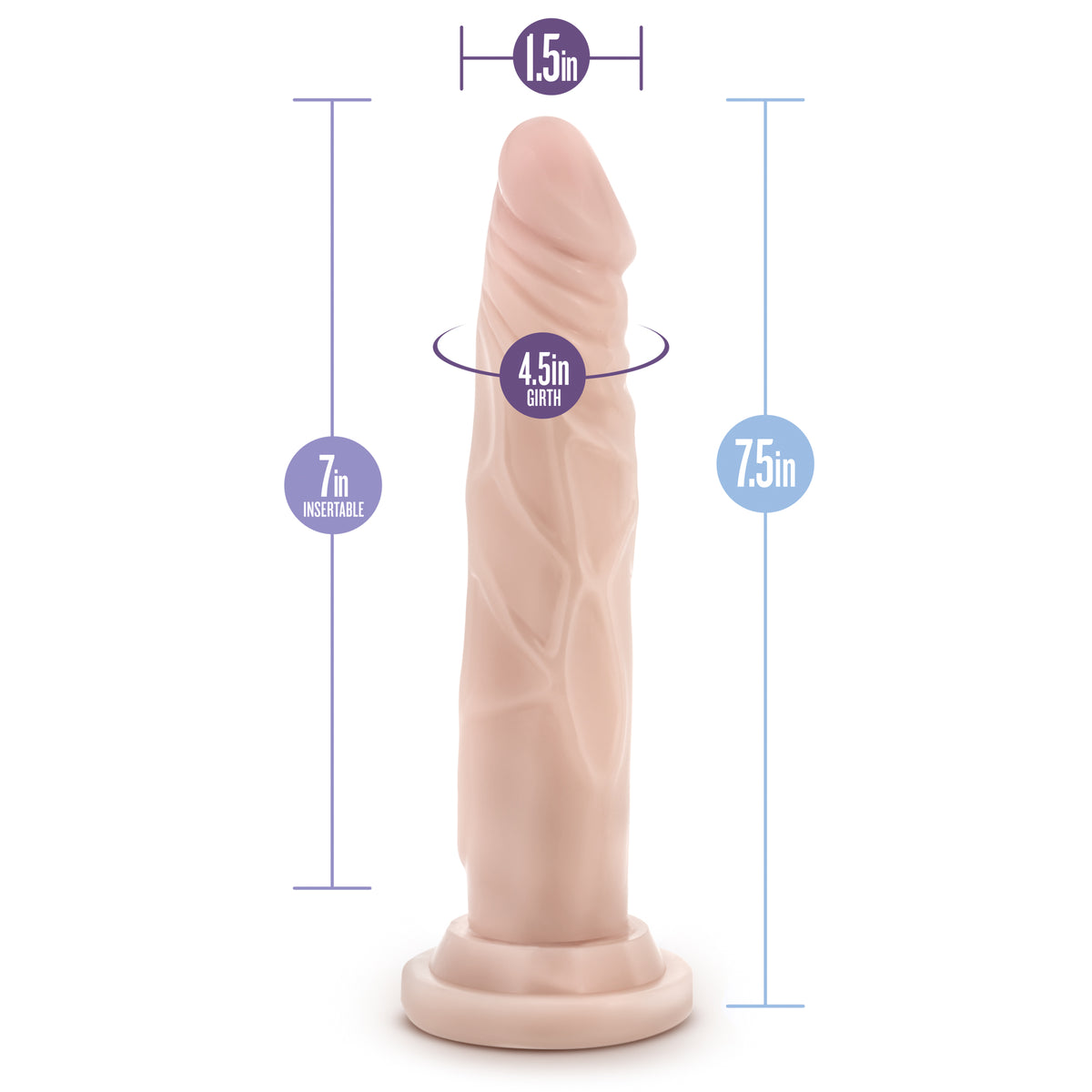 Dr. Skin - Dildo realista - Básico 7.5 - Beige