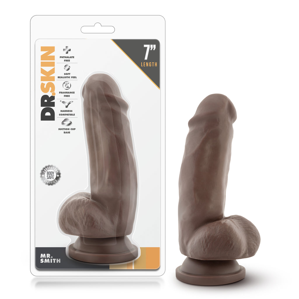 Dr. Skin - Dildo Mr. Smith - 7 Inch - Chocolate