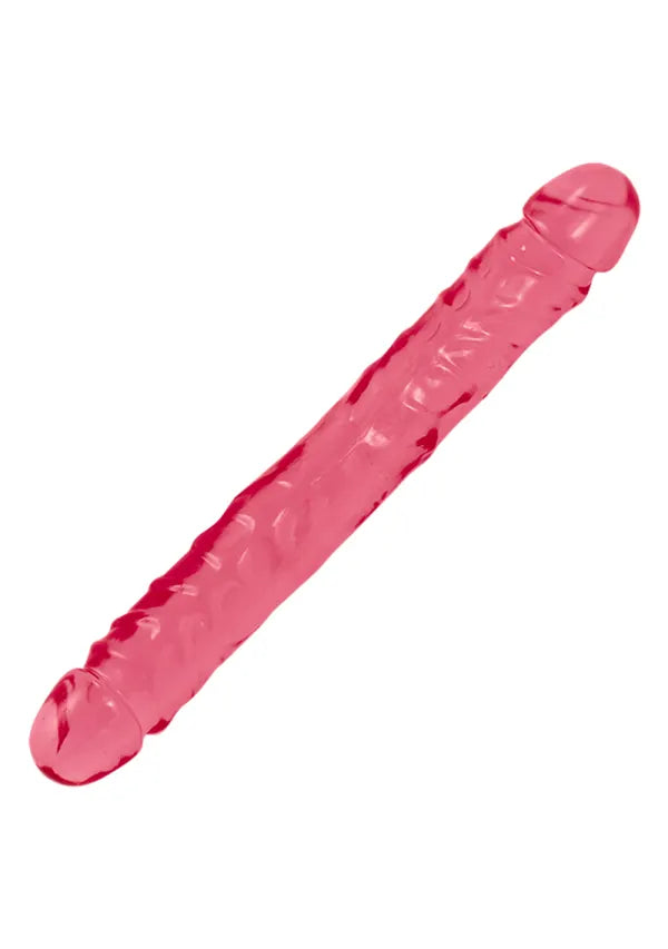 Crystal Jellies Jr. Doble Dildo de 12 pulgadas - Rosa