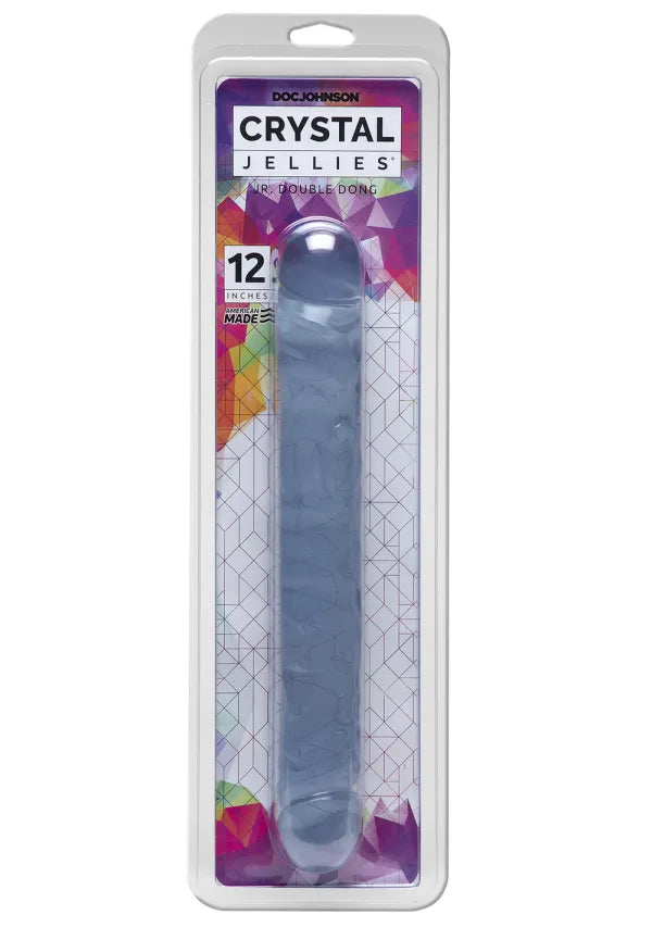 Crystal Jellies Jr. Doble Dildo de 12 pulgadas - Transparente