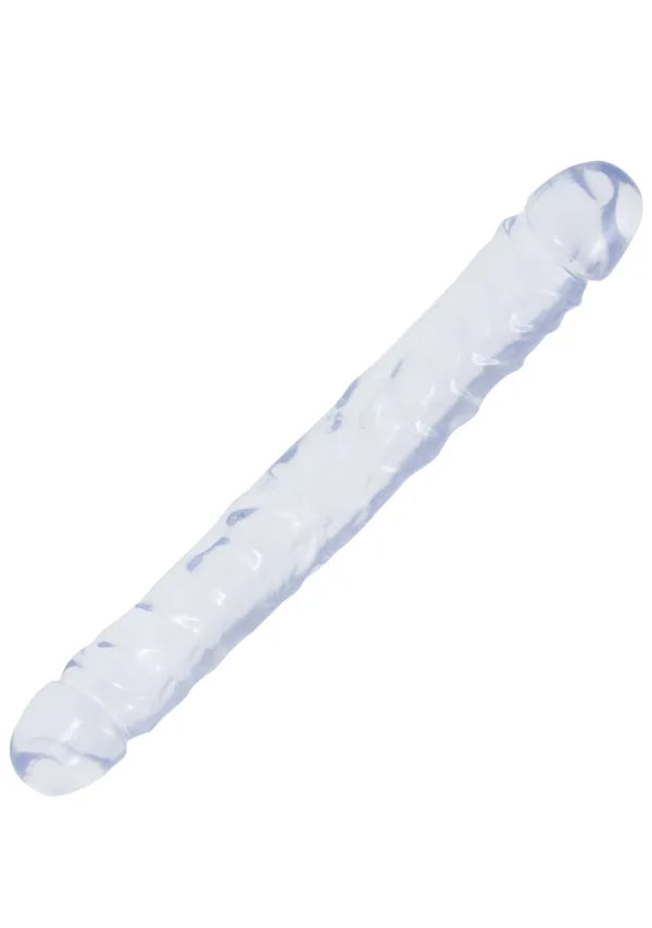 Crystal Jellies Jr. Doble Dildo de 12 pulgadas - Transparente