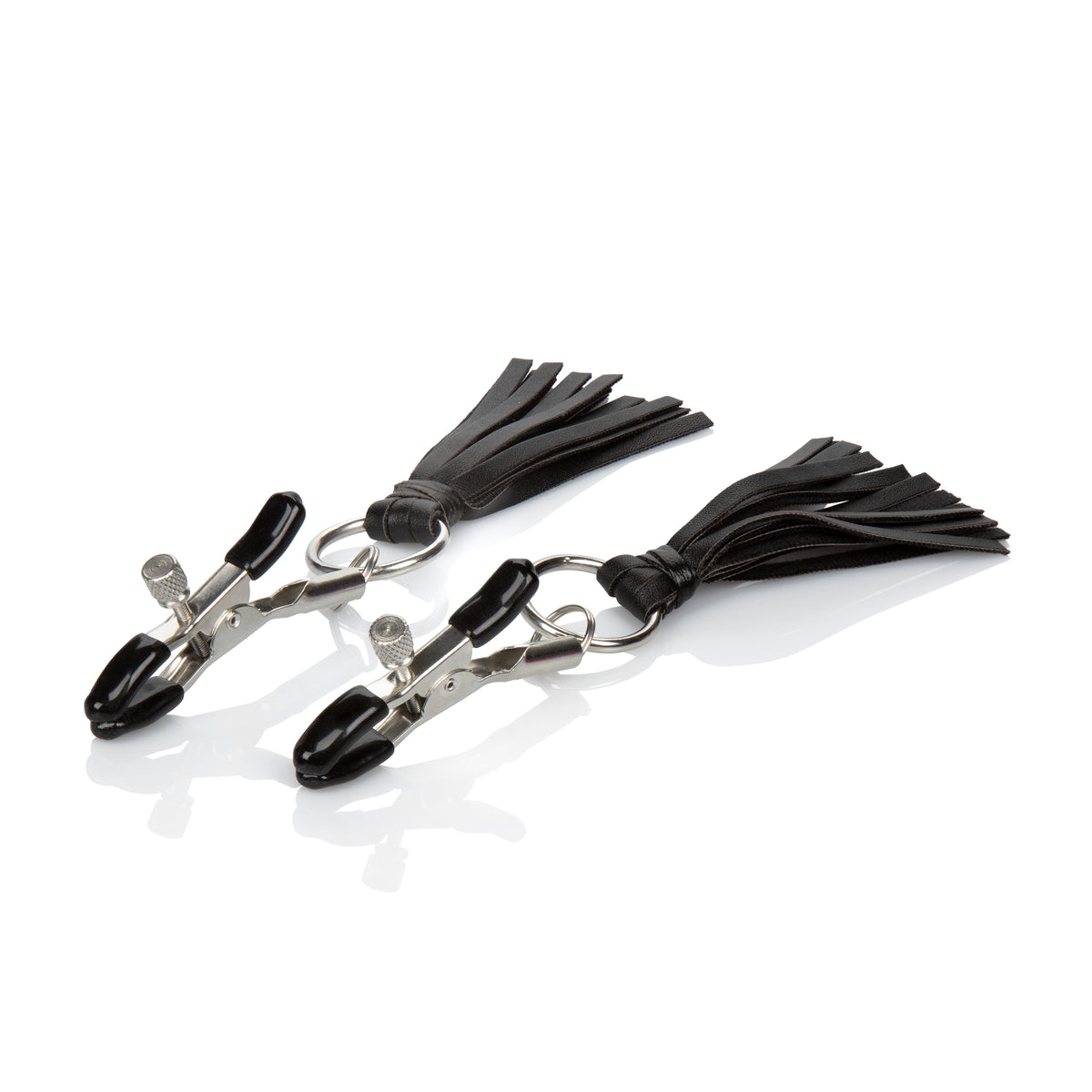 Juego de pezones, borlas juguetonas, pinzas para pezones - Negro