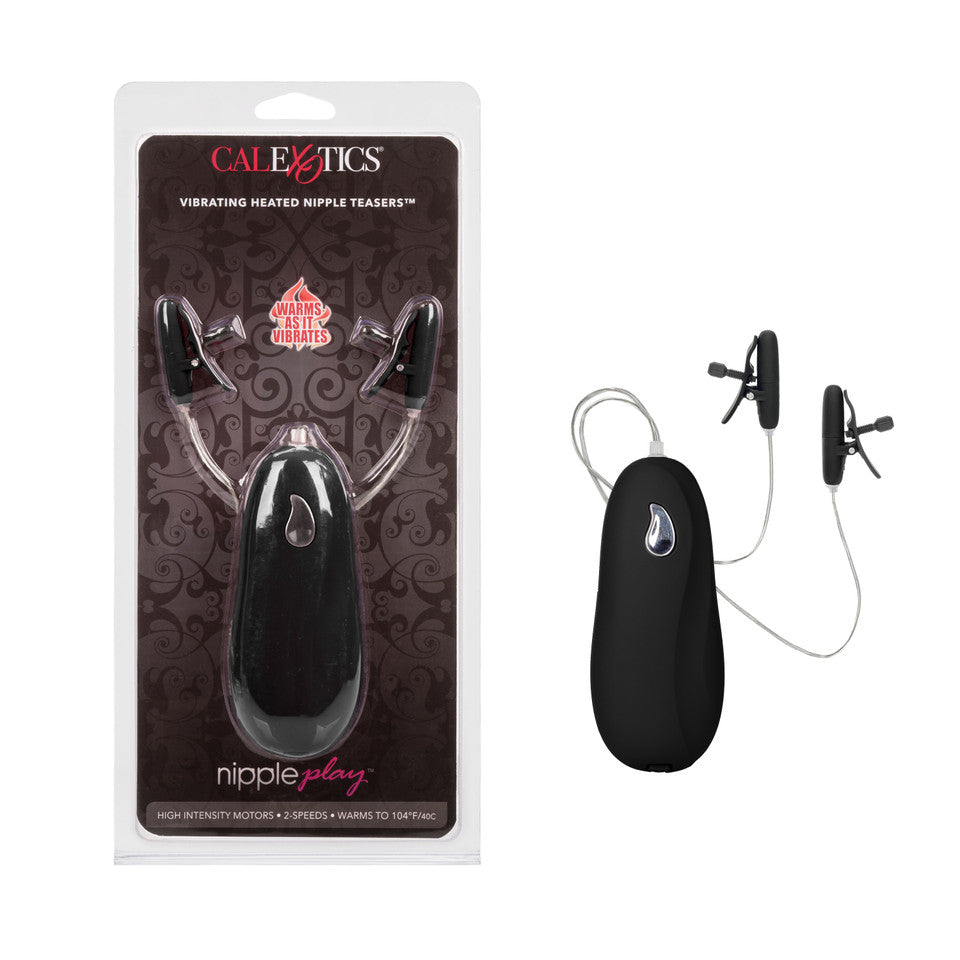 Teasers vibratorios de pezones calentados - Negro