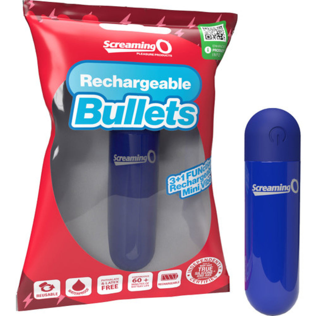 Vibrador Screaming O Rechargeable Bullets - Blue