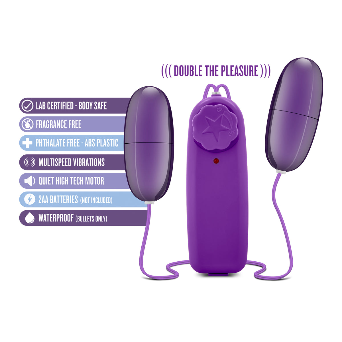 Vibrador B Yours Double Pop - Ciruela