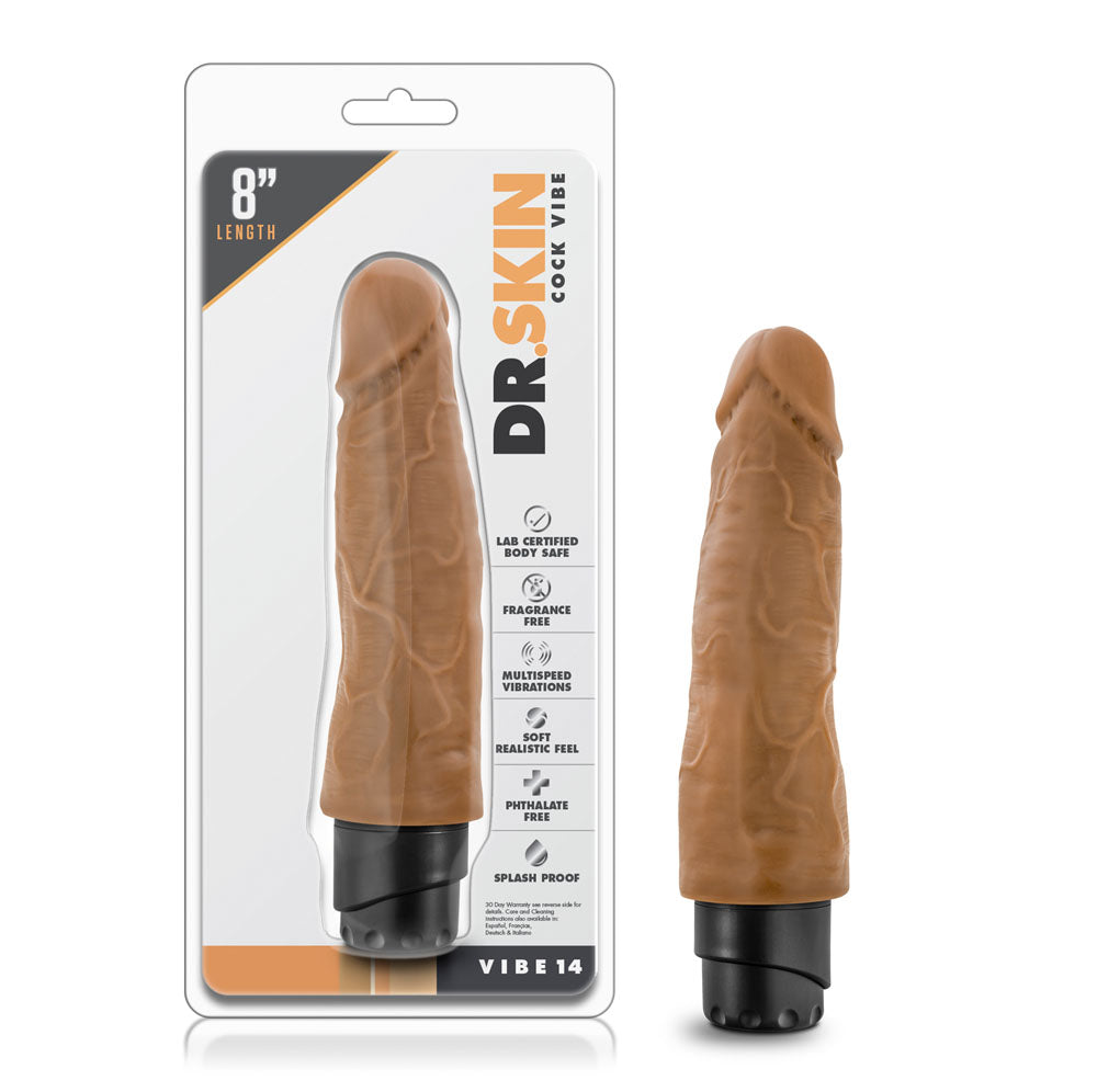Vibrador Dr. Skin - Cock Vibe 14 - 8 Inch - Mocha