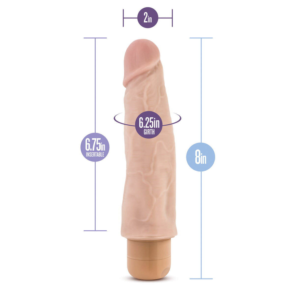 Vibrador Dr. Skin - Cock Vibe 14 - 8 Inch - Beige