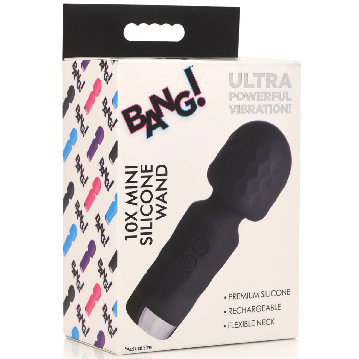 Vibrador 10x Mini Silicone Wand - Black