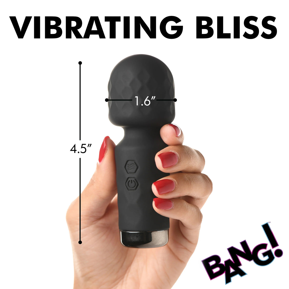 Vibrador 10x Mini Silicone Wand - Black