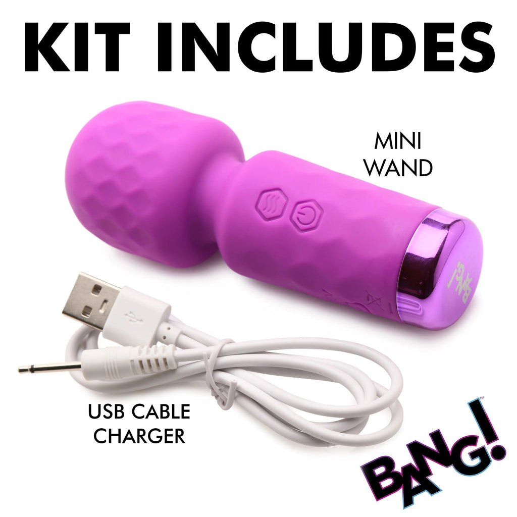 Vibrador 10x Mini Silicone Wand - Purpura
