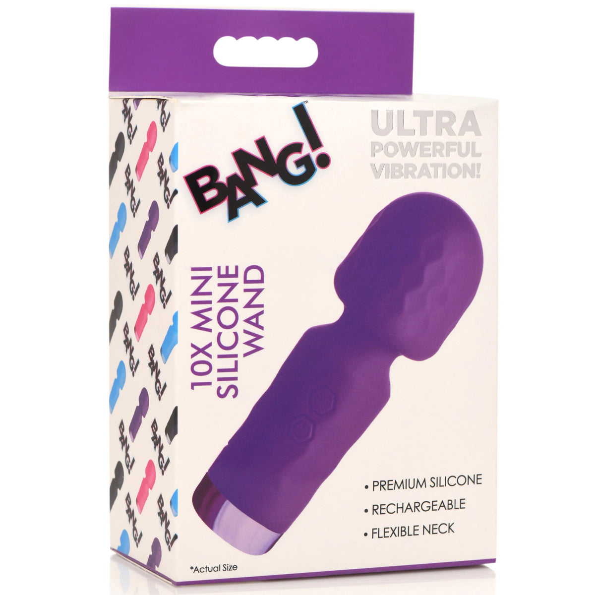 Vibrador 10x Mini Silicone Wand - Purpura
