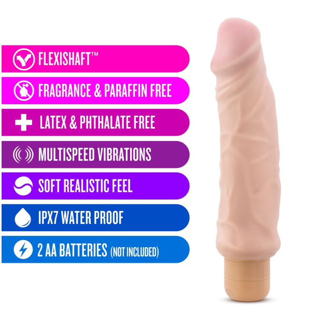 Vibrador X5 Plus - Hard on Vibrating 9 Inch  - Natural