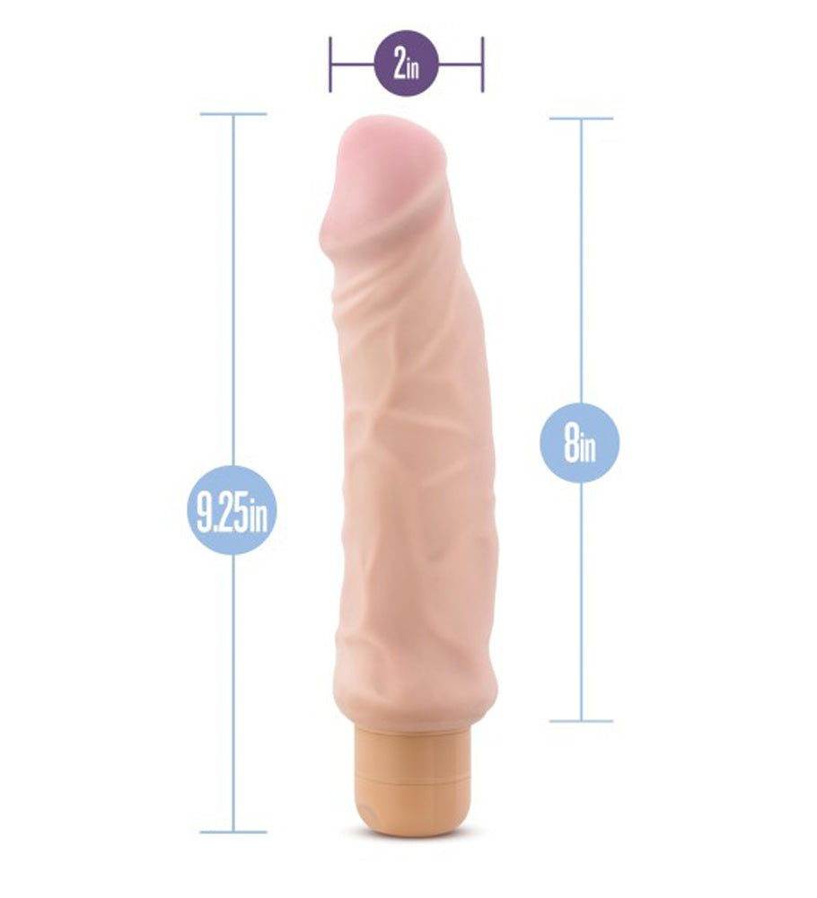 Vibrador X5 Plus - Hard on Vibrating 9 Inch  - Natural