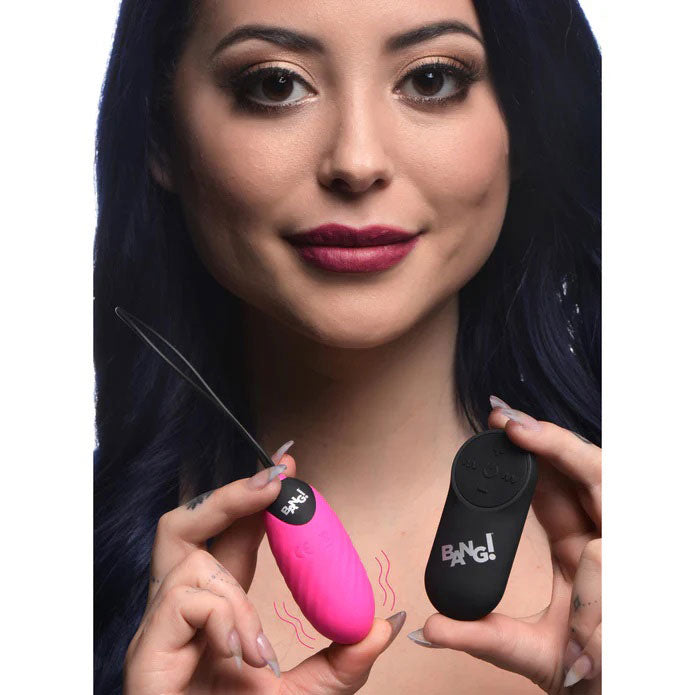 Bala Vibradora 28x Swirl Silicone Egg - Pink