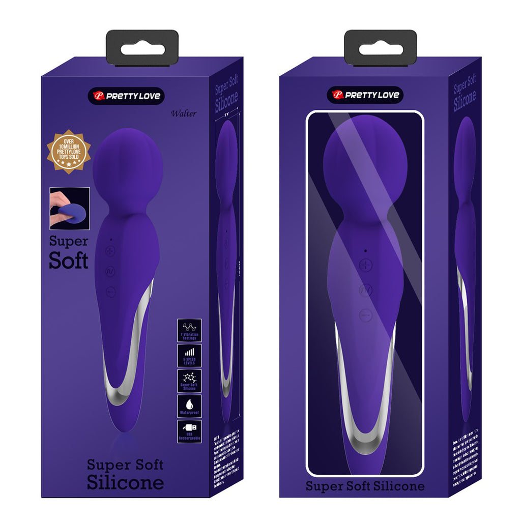 Vibrador Walter Super Soft Silicone Wand - Violet