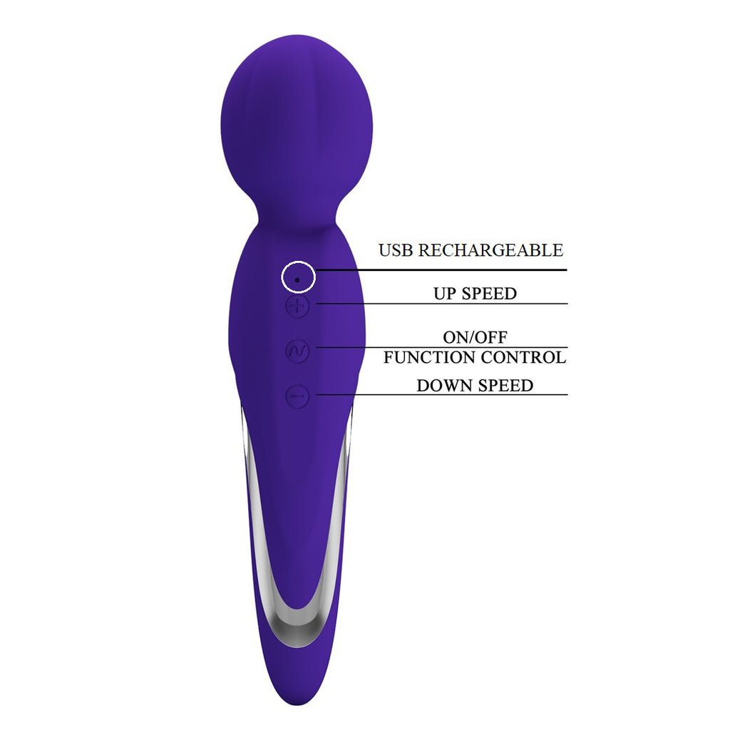 Vibrador Walter Super Soft Silicone Wand - Violet