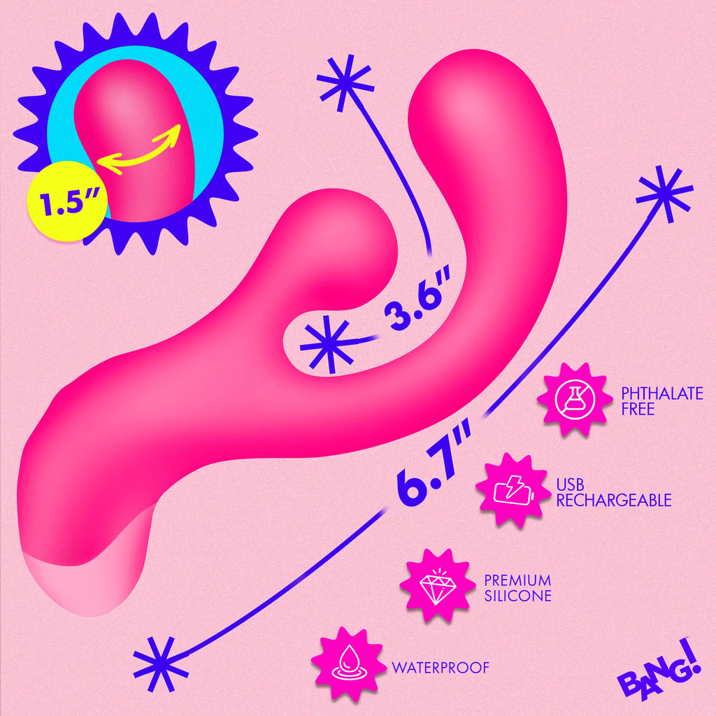 Vibrador de silicona Gyro Rabbit - Rosa