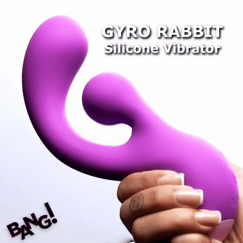 Vibrador de silicona Gyro Rabbit - Morado