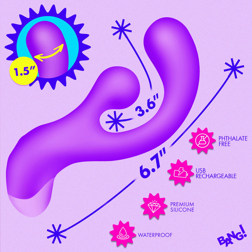 Vibrador de silicona Gyro Rabbit - Morado