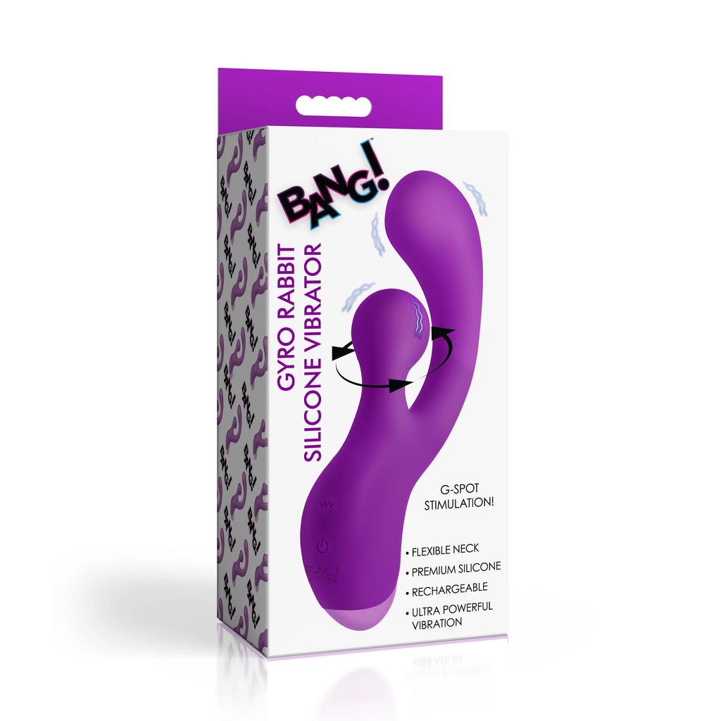 Vibrador de silicona Gyro Rabbit - Morado