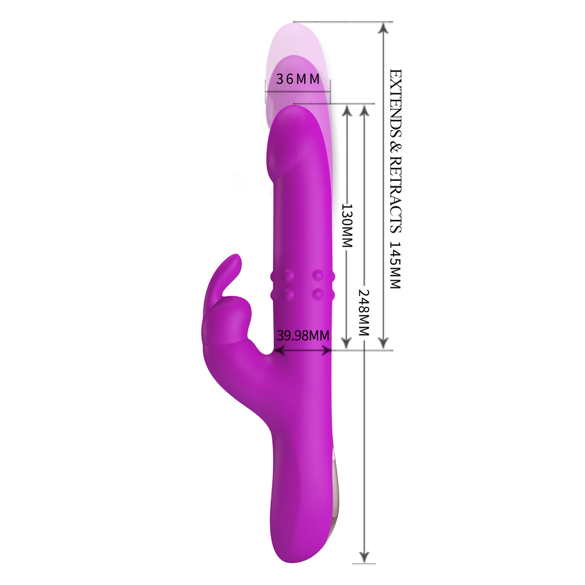 Vibrador Pretty Love Reese - Purple