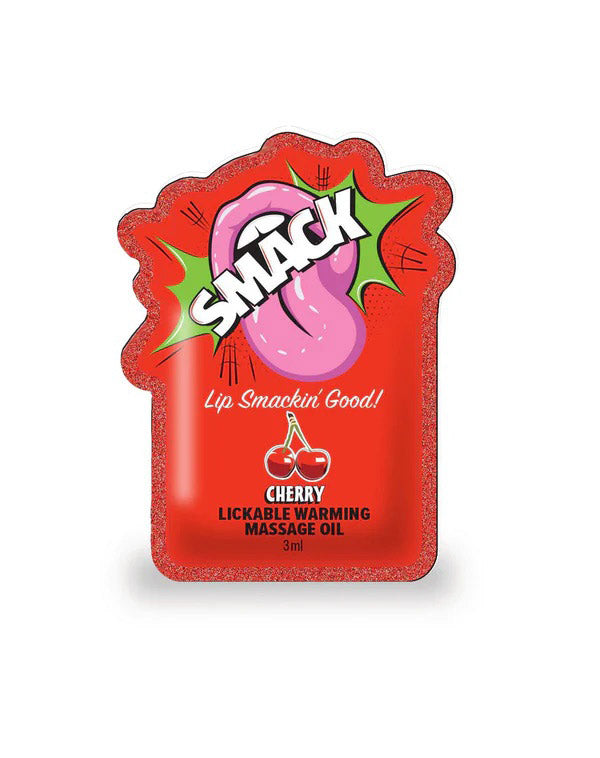 Loción de masaje Warming Smack Lickable, 3 ml - Cereza