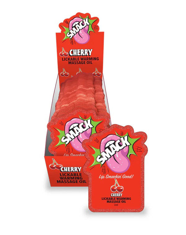 Loción de masaje Warming Smack Lickable, 3 ml - Cereza