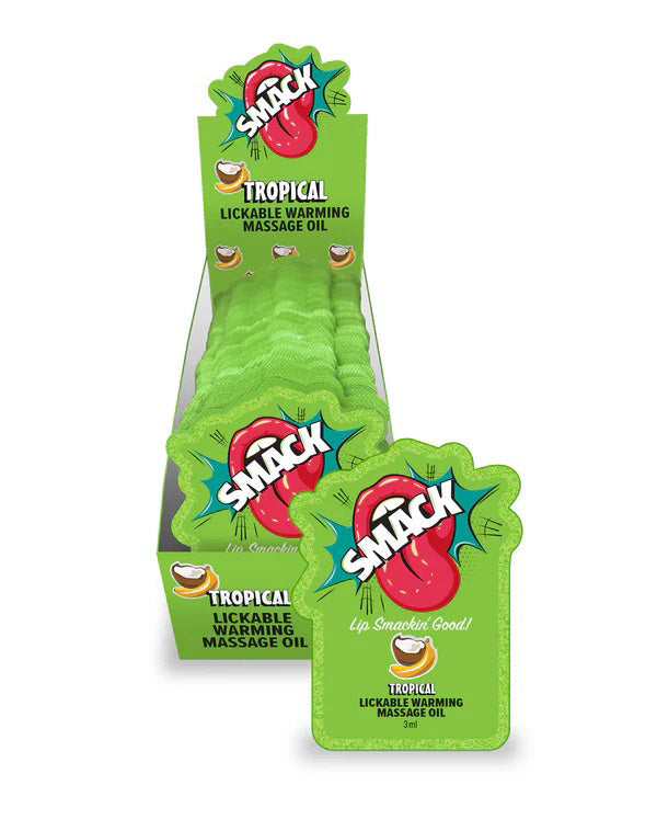 Loción de masaje Warming Smack Lickable, 3 ml - Tropical