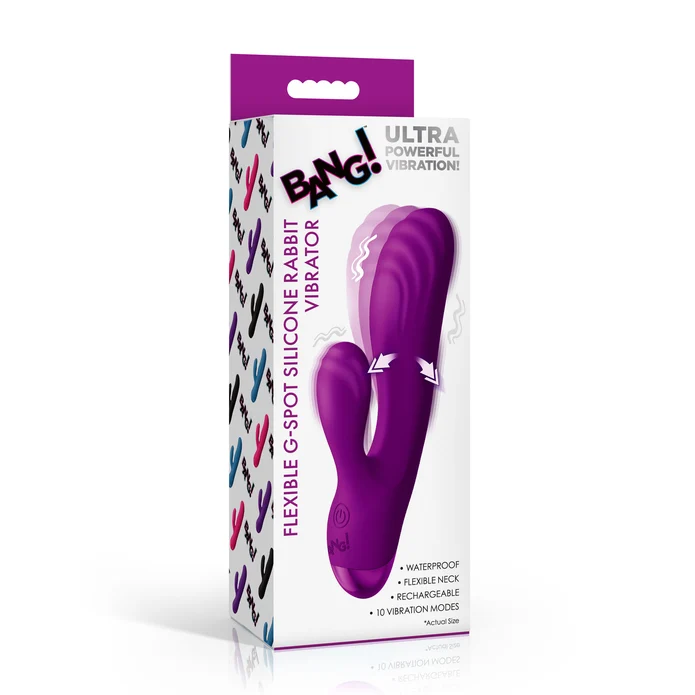 Vibrador de conejo de silicona Bg G-Spot púrpura