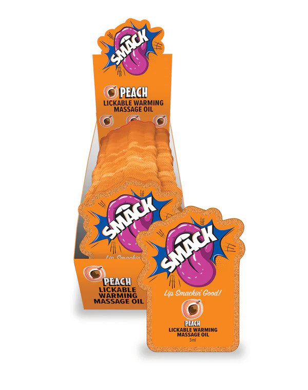 Loción de masaje lamible Smack, de 3 ml - Melocotón