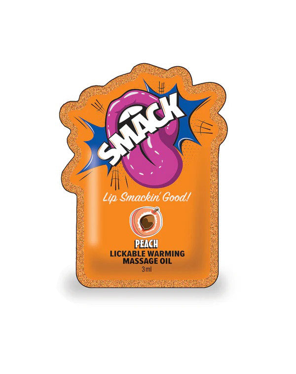 Loción de masaje lamible Smack, de 3 ml - Melocotón