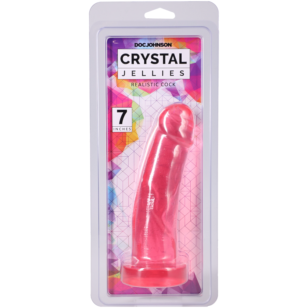 Crystal Jellies - Dildo realista - 7 pulgadas Rosado