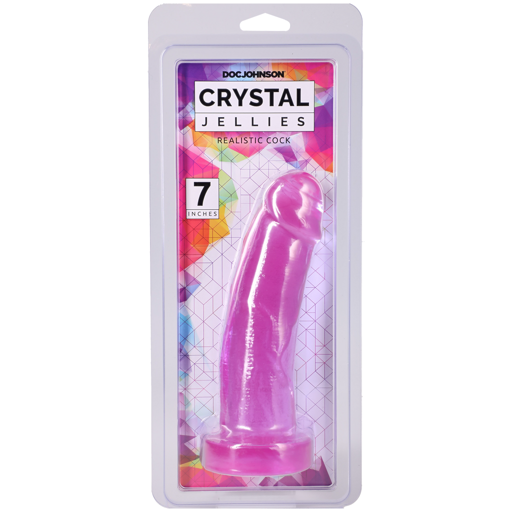 Crystal Jellies - Dildo realista - 7 pulgadas Morado