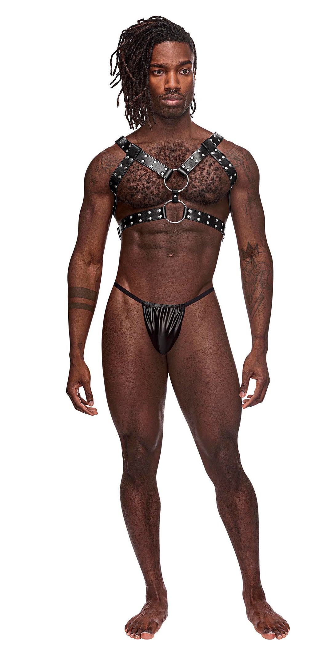 Arnés de cuero Gemini - Talla única - Negro