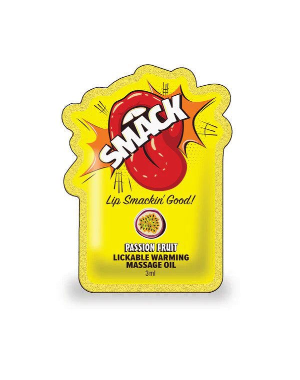 Loción de masaje Warming Smack Lickable, 3 ml - Passion Fruit