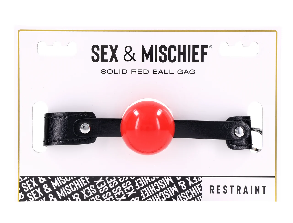 Sex and Mischief Solid Ball Gag - Rojo