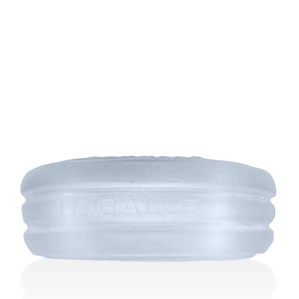 Anillo de pene acanalado con agarre con ranuras redondos de vapor transparente