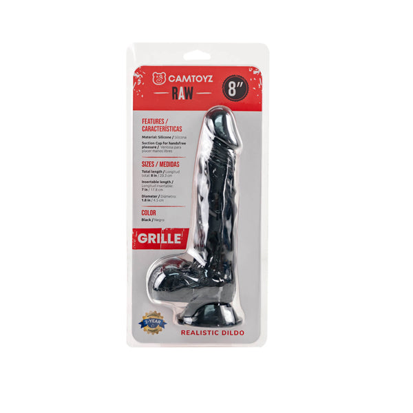 Dildo - consolador realista  De 8 pulgadas - Negro