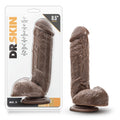Dildo Dr. Skin - Mr. D - de 8,5 pulgadas con bolas - Negro