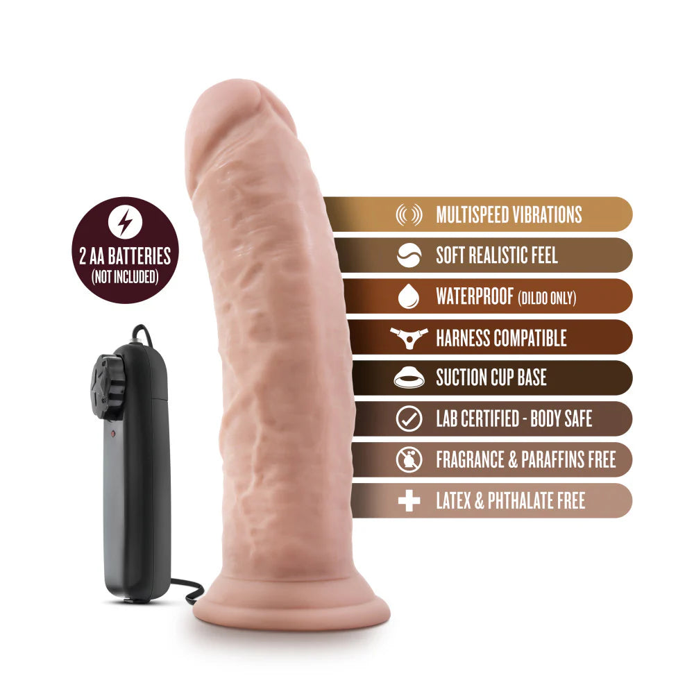 Vibrador Dr. Skin - Dr. Joe - 8 pulgadas con ventosa - Beige