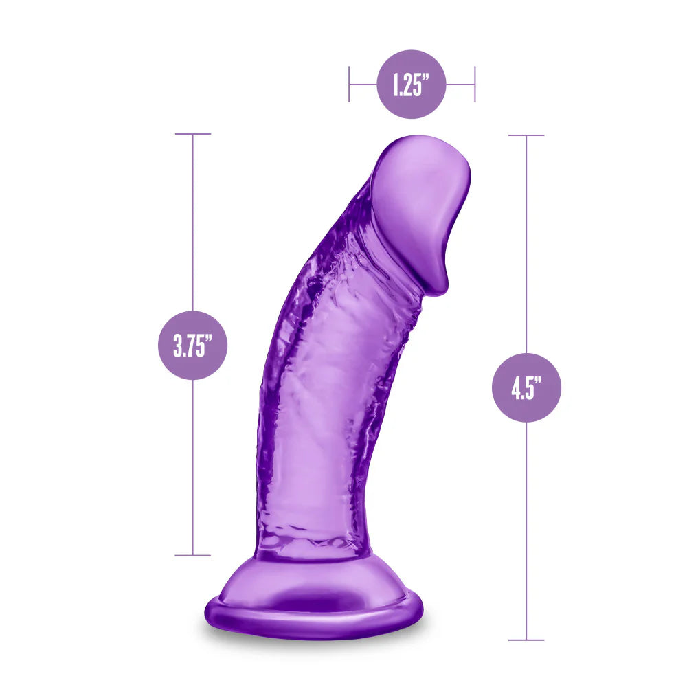B Yours - Consolador Sweet n' Small de 4 pulgadas con ventosa - Púrpura