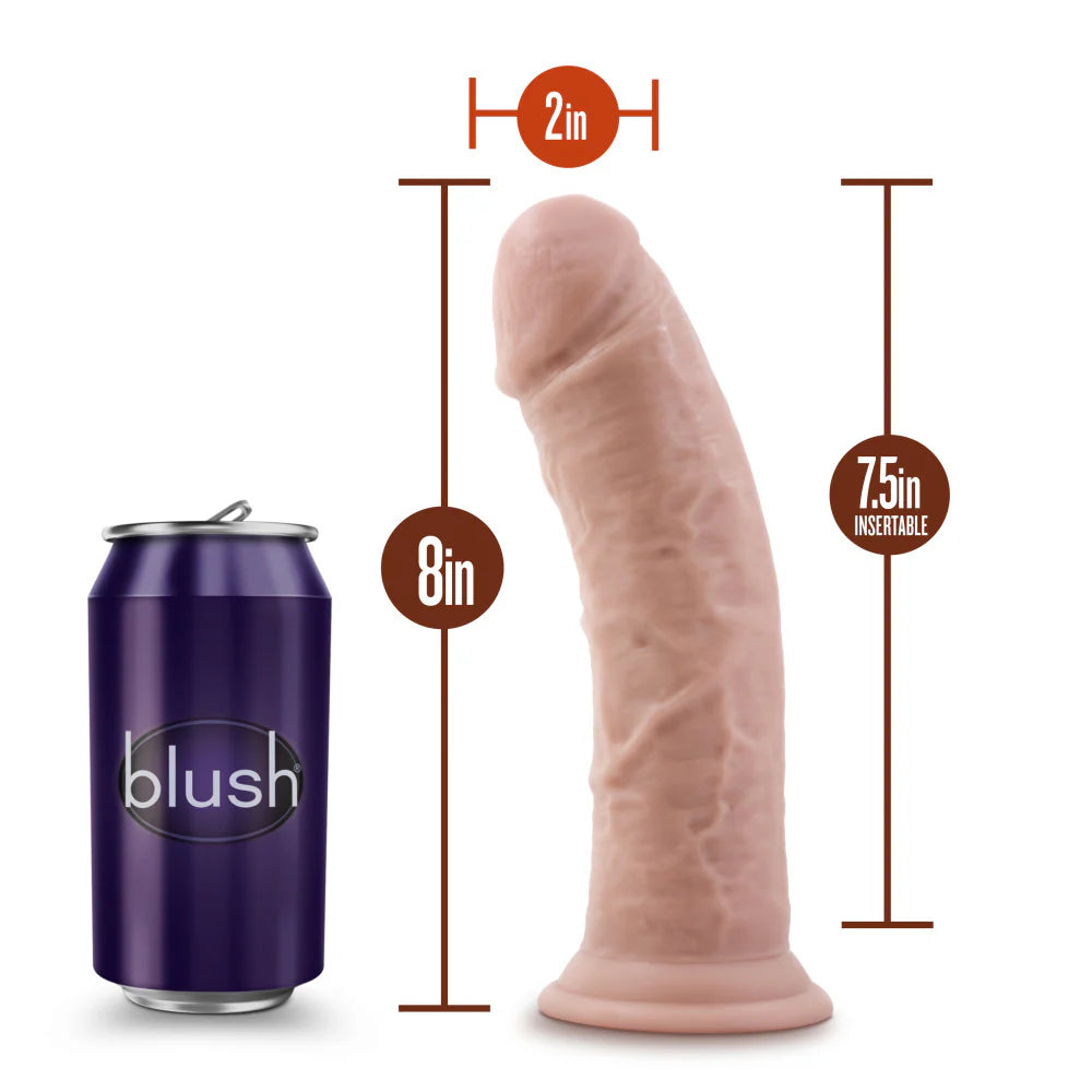 Dr. Skin - Dildo de 8 pulgadas con ventosa - Beige