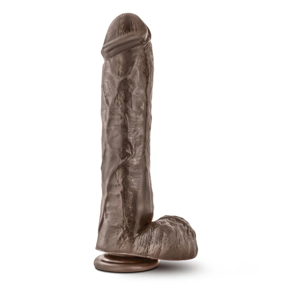 Dr. Skin Mr. Savage Consolador de 11,5 pulgadas con ventosa - Chocolate