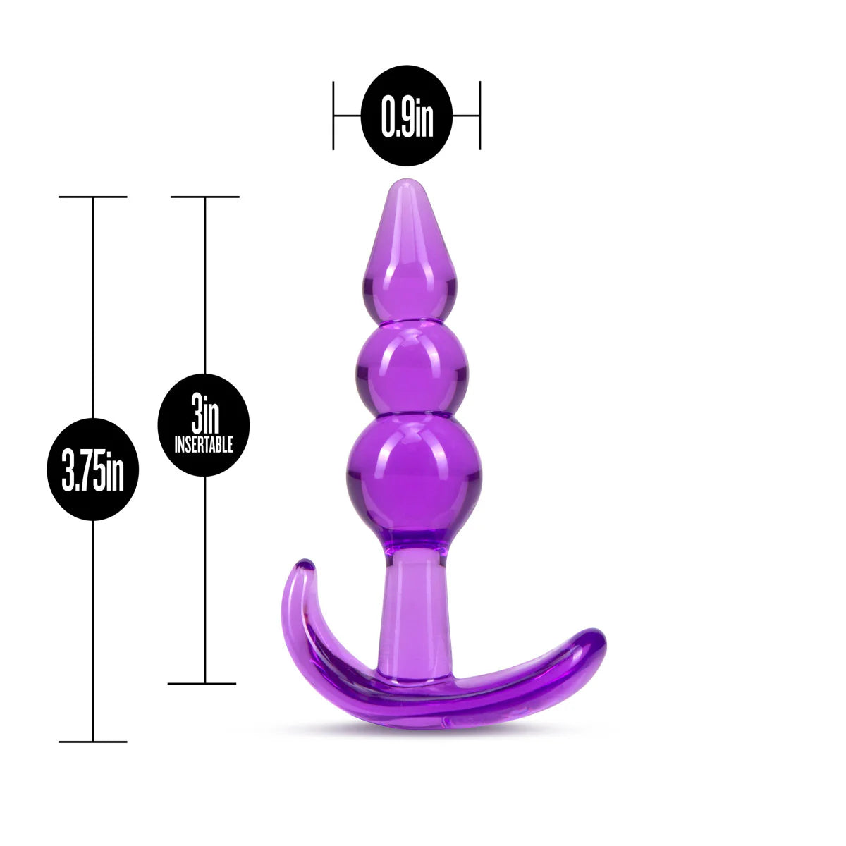 B Yours - Triple Bead Anal Plug - Purple