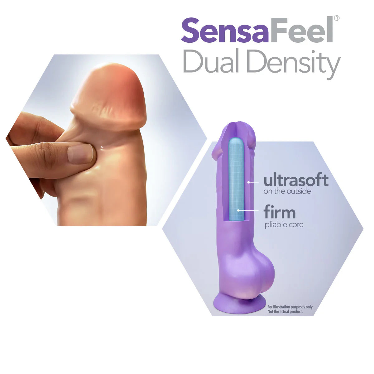 Au Naturel 7 Pulgadas Sensa Feel Dildo - Beige